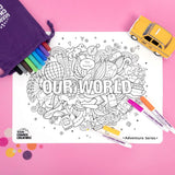 Our World Re-FUN-able Colouring Set