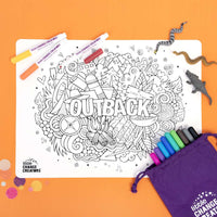 Outback Re-FUN-able Colouring Set