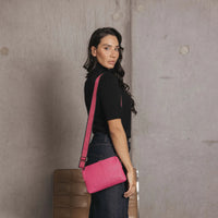 Kiara Fuchsia Crossbody Clutch Bag