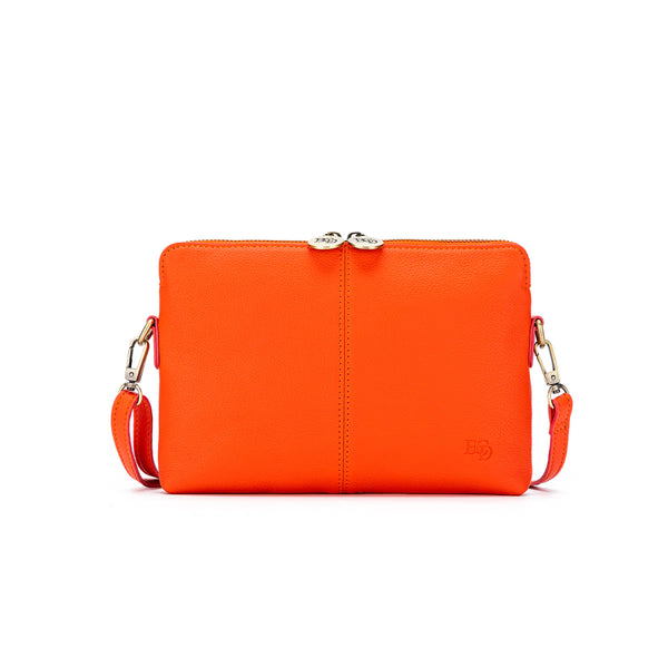 Kiara Orange Crossbody Clutch