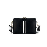 Florence Black & White Stripe Pouch & Crossbody Bag