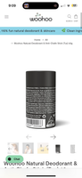 Woohoo Natural Deodorant & Anti-Chafe Stick (Tux) 60g