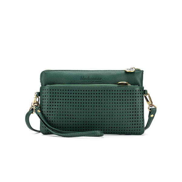 Nina Dark Green Clutch & Cross Body Bag