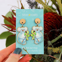 Koala Wooden Earrings