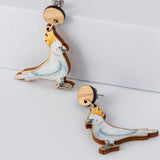 Cockatoo Wooden Earrings