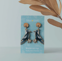 Magpie Wooden Earrings