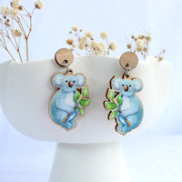 Koala Wooden Earrings