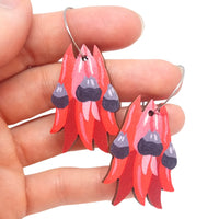 Sturt Pea Wildflower Earrings