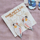 Zebra Finch Earrings