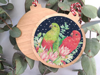 King Parrot Wooden Ornament